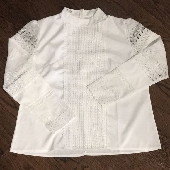 Gorgeous White Lace Crochet Blouse Small-XXL - Picture 6 of 8